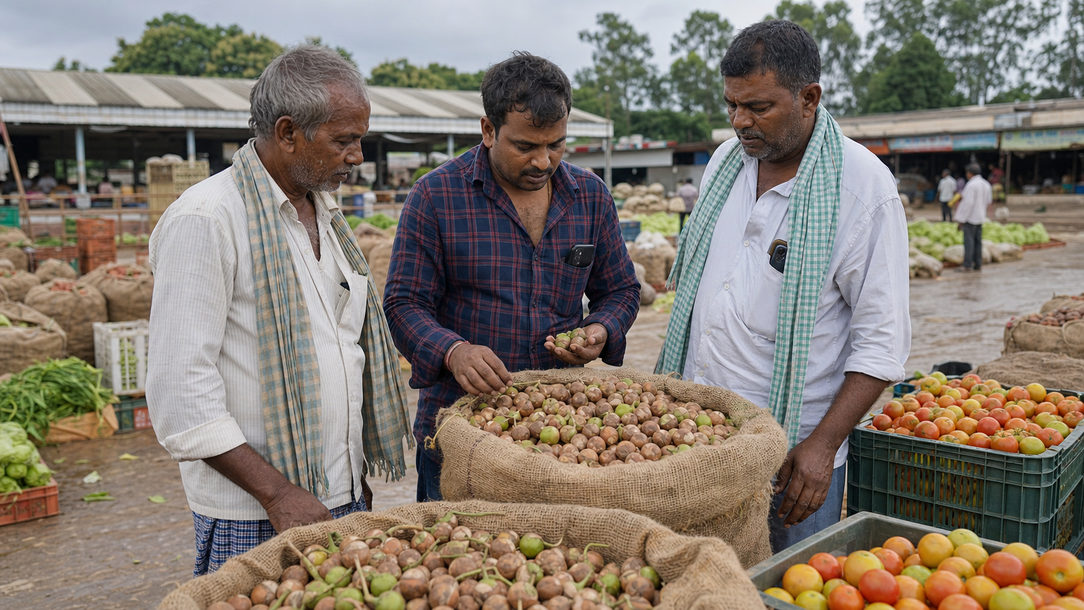 ಇಂದಿನ ಕರ್ನಾಟಕ APMC ದರ: ಟೊಮೆಟೊ ಏರಿಕೆ, ಅಡಿಕೆ ಮತ್ತು ಈರುಳ್ಳಿ ಇಳಿಕೆ | 5 ಸೆಪ್ಟೆಂಬರ್ 2026 – ಪ್ರತಿನಿಧಿ ಚಿತ್ರ